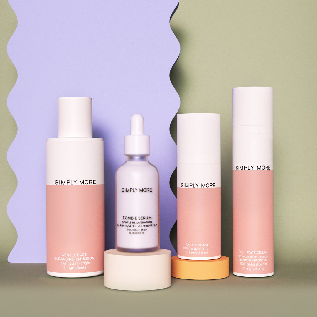 Set: Cleansing emulsion, Moisturizing cream, Regenerating cream and Zombie Serum